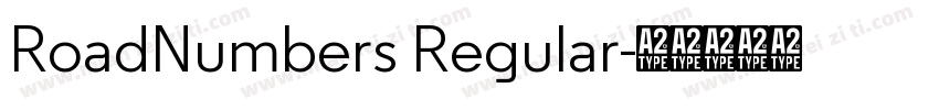 RoadNumbers Regular字体转换
